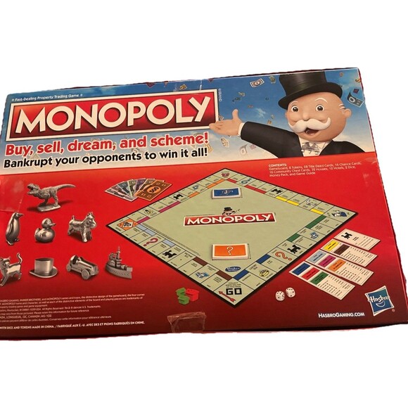 Monopoly Classic Board Game 2017 Edition Open Box ALL PIECES COUNTED AND PRESENT - Picture 2 of 9